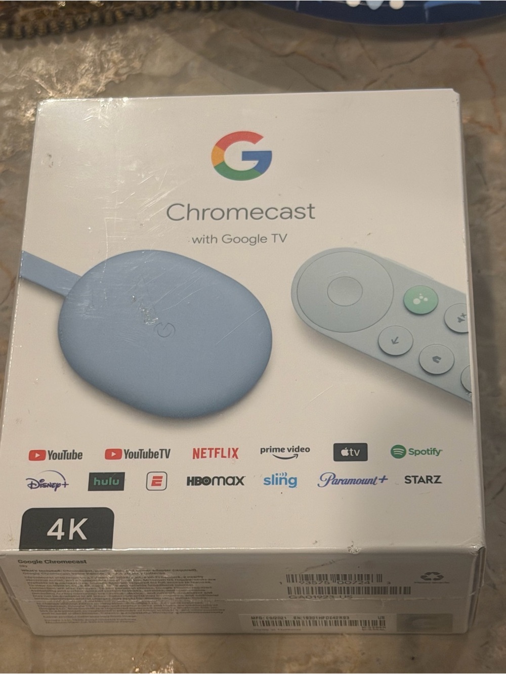 Chromecast with Google TV (4K)- Streaming Stick Entertainment
